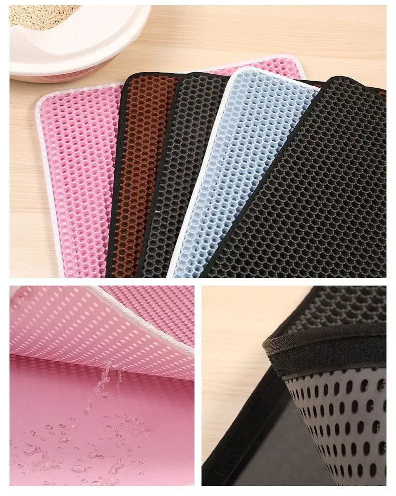 Cat Litter Mat Double Layer Waterproof Non-Slip Washable 15" Pad