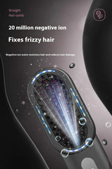 Wireless Hair Straightener Comb with Negative Ion Technology - Rechargeable