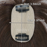 Human Hair Topper Hair Pieces 8-14 Inch Straight with Thinning Bangs