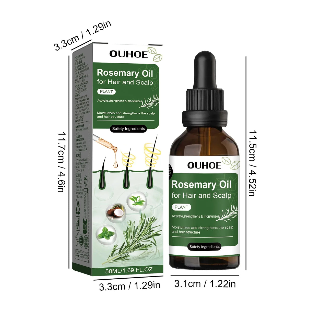 Rosemary Hair Growth Oil for Men & Women - Nourishing Scalp Care 100ml