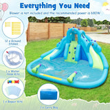 Dinosaur Inflatable Bounce Park with Slides and Splash Pool, Wet & Dry Combo