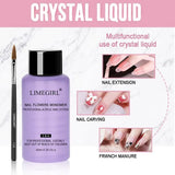 Acrylic Powder & Liquid Monomer Nail Art Kit - 3D Decoration Tools