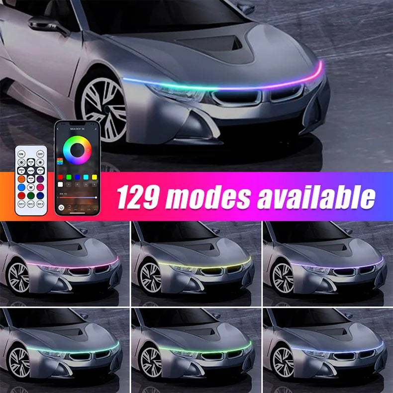 LED Neon Strip Running Lights for 12V Car - APP Control Multi-function