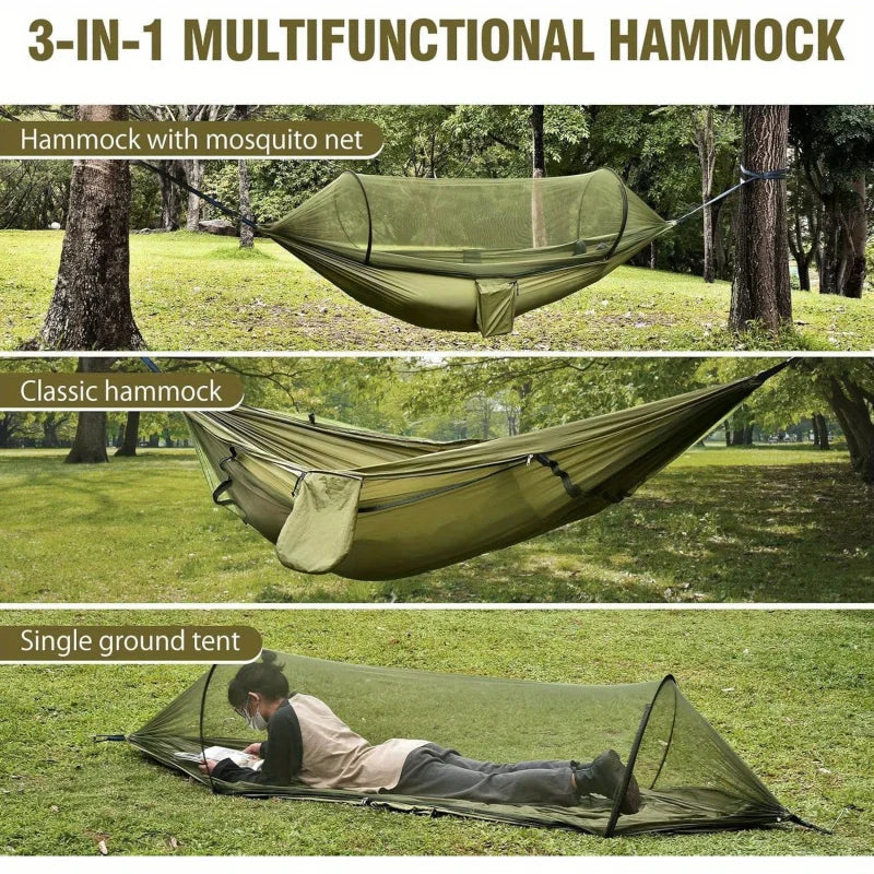 Ultralight 2-In-1 Camping Hammock with Mosquito Net, 1.6lbs