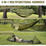 Ultralight 2-In-1 Camping Hammock with Mosquito Net, 1.6lbs