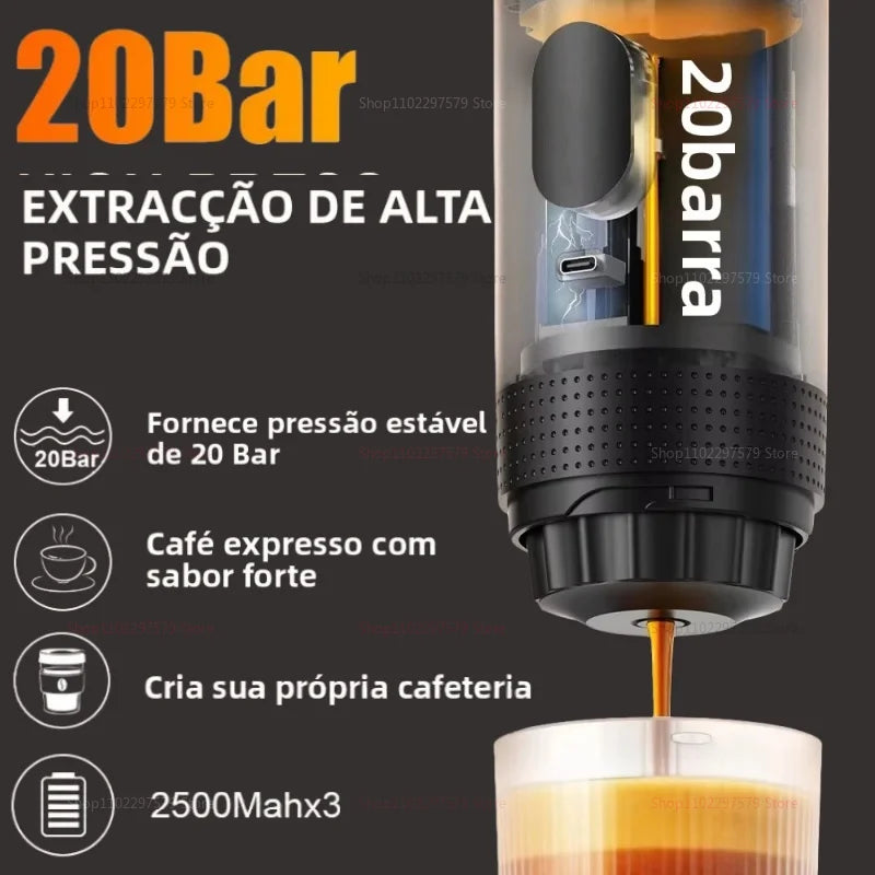 Portable Espresso Coffee Maker 3-in-1 for Car & Home Travel Use