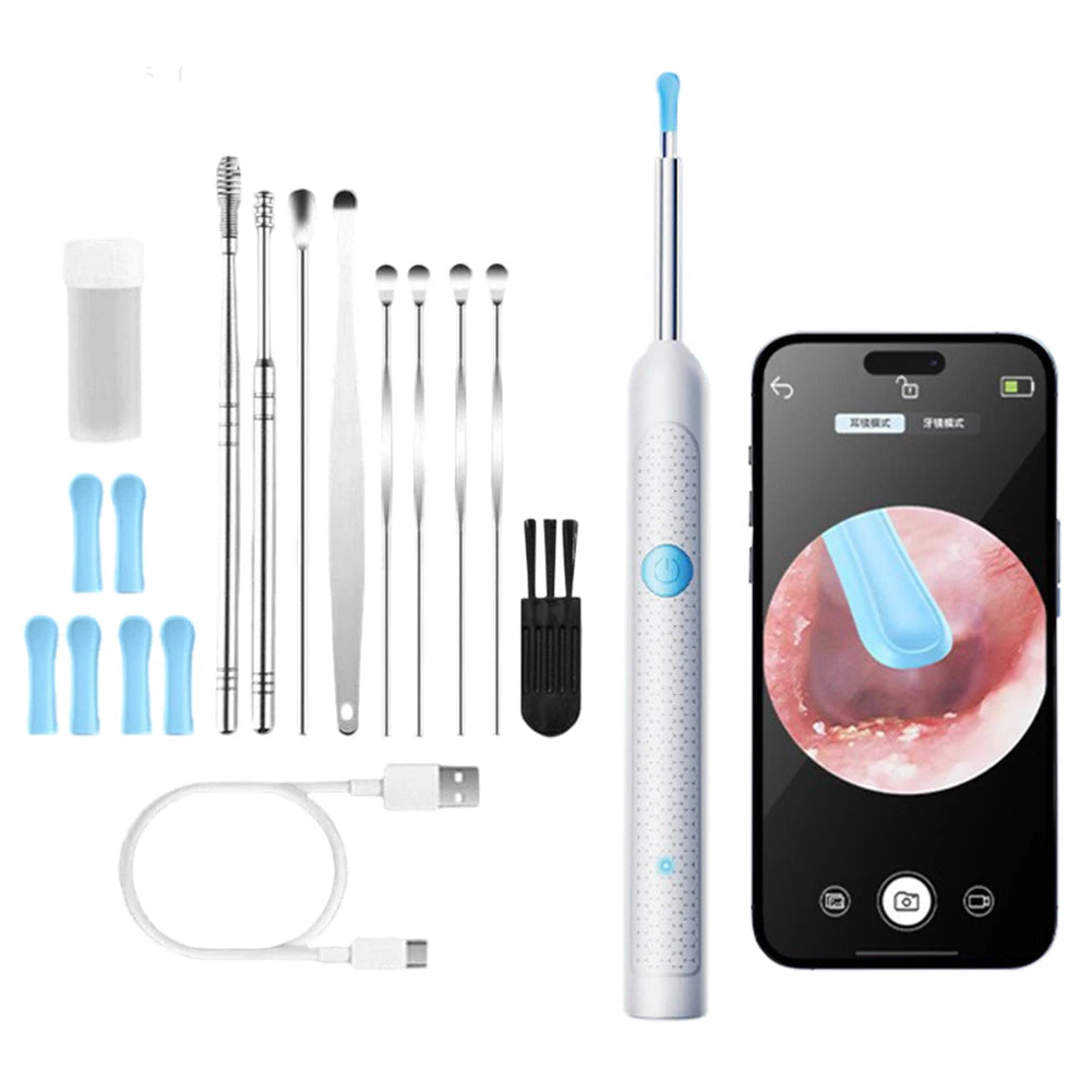 Smart Visual Wax Removal Tool with Camera Rechargeable Earpick Set