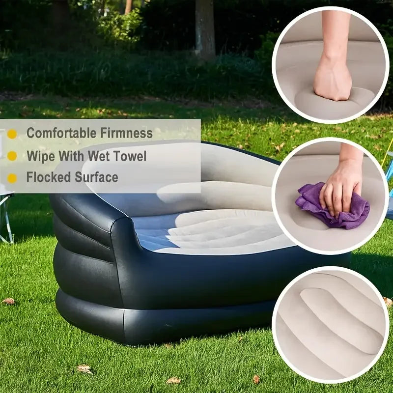 Portable Inflatable Double Sofa Bed for Camping & Outdoor Lounging
