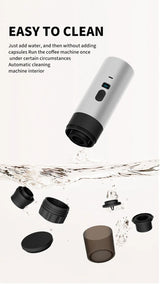 Portable 3-in-1 Wireless Espresso Coffee Maker for Car Home Camping