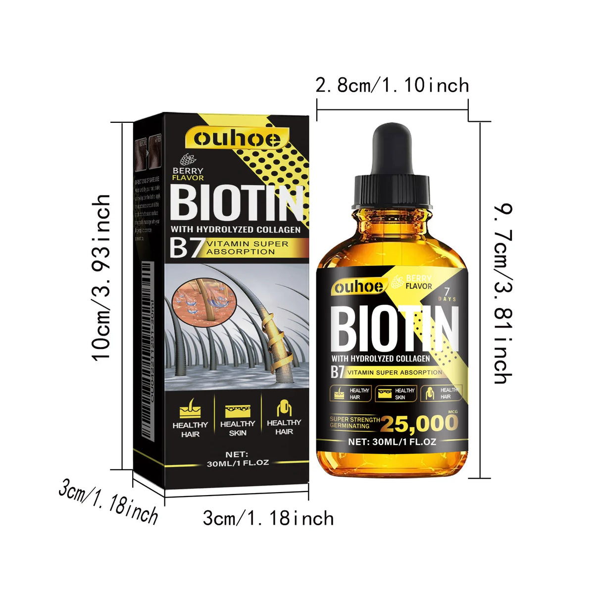 Collagen B7 Vitamin Hair Growth Essential Oil Scalp Treatment Set, 66ml