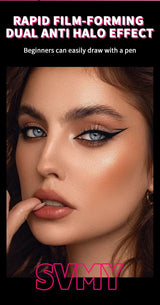 Black Liquid Eyeliner 12-Pack, Long-Lasting Waterproof Makeup Set