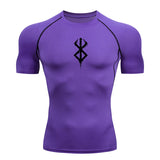 Men's Quick Dry Compression Shirt Short Sleeve Gym Workout T-Shirt
