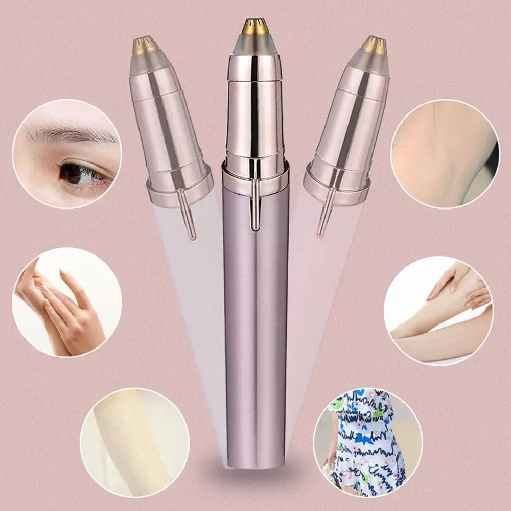 Electric Eyebrow Trimmer USB Rechargeable Mini Shaver Painless Hair Removal