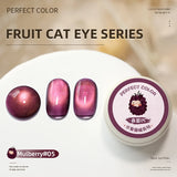 Cat Eye Gel Nail Polish Set, 3g Holographic Glitter, Green Pink Gold