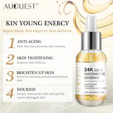 24K Gold Face Serum Niacinamide Hyaluronic Acid Anti-Wrinkle Skin Care