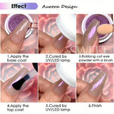 Cat Eye Chrome Magnetic Nail Powder - 6 Colors DIY Manicure Decor