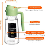 Oil Sprayer 2-in-1 Olive Oil Dispenser 16oz Glass Kitchen Mister