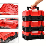 Stackable Tool Organizer Box Durable Plastic Storage Bin for Garage Workshop