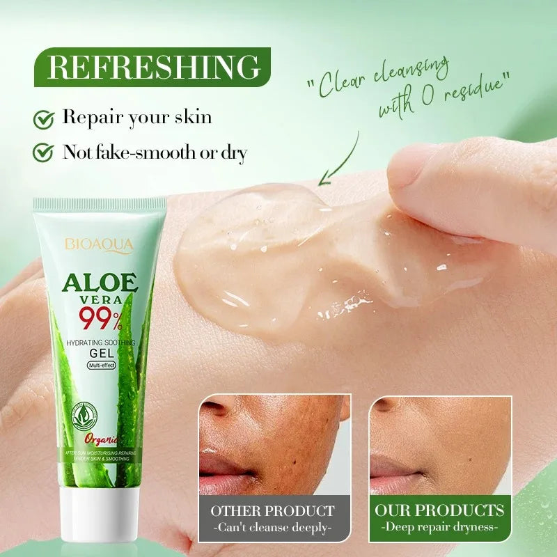 Aloe Vera Gel for Face and Body, Hydrating and Moisturizing, 66ml