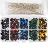 8mm Plastic Safety Eyes for Dolls - 100pcs Mixed Color Amigurumi Accessories