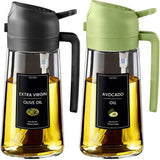 Oil Sprayer 2-in-1 Olive Oil Dispenser 16oz Glass Kitchen Mister