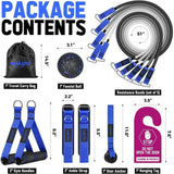 Exercise Bands Kit with Handles, Door Anchor, Ankle Straps for Fitness