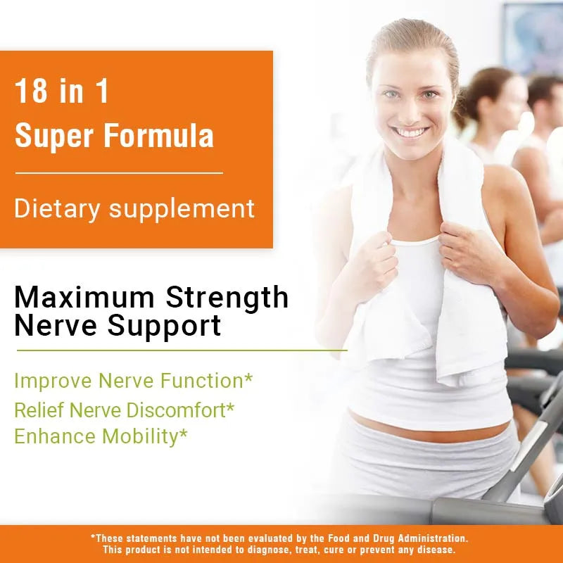 Neuropathy Support Supplement 600mg - Nervous System & Brain Function Aid
