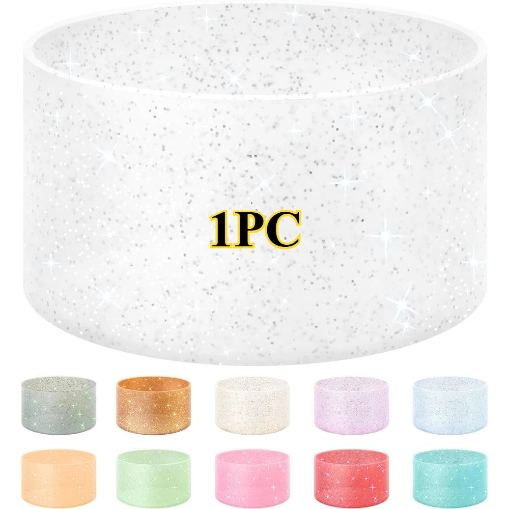 Glitter Silicone Cup Sleeves for Stanley Tumblers, 12-24OZ, 1/6PCS