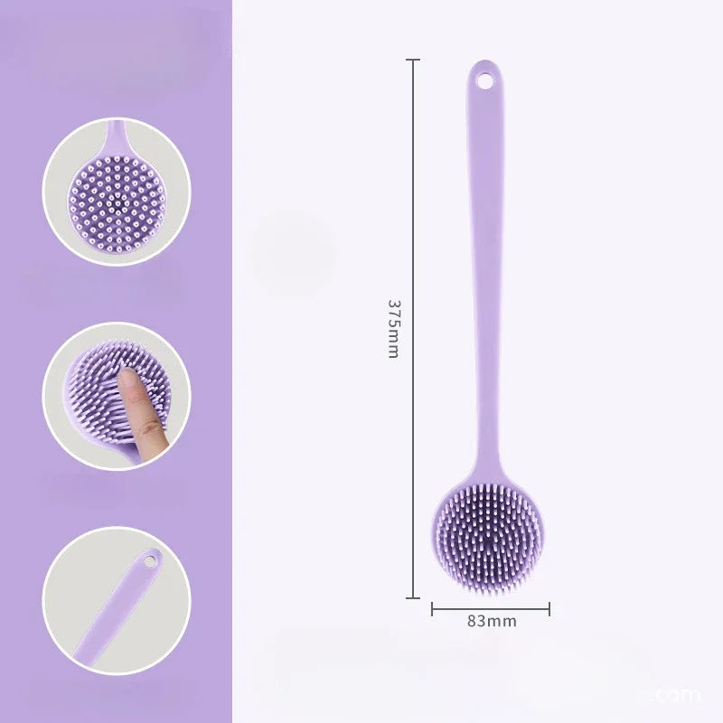 Soft Bath Brush Exfoliating Shower Sponge Long Handle Skin Massager