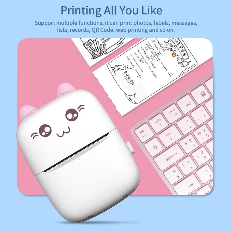 Portable Mini Bluetooth Mobile Photo Label Printer for Students