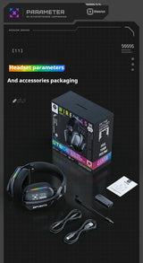 New Wireless Gaming Headset 3 Modes Bendable HD Mic Soft Ear Pads