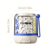 Portable Pill Divider Bottle, 4-Compartment Vitamin Storage Box
