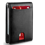 Slim Wallet for Men - RFID Blocking Leather Bifold Front Pocket Wallet
