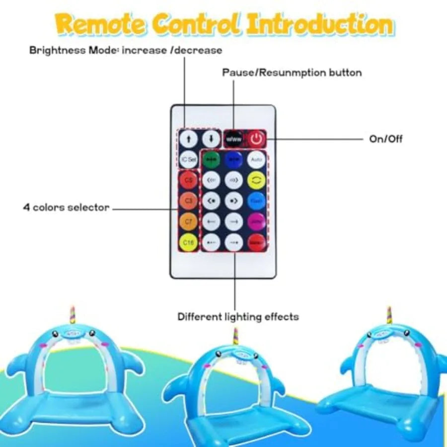 Inflatable Whale Sprinkler Water Toy 3-in-1 Splash Pad for Kids & Dogs