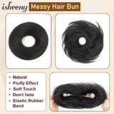 Messy Human Hair Buns Hairpieces in Natural Colors, 15g Each
