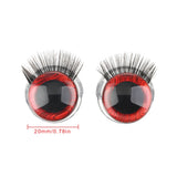 3D Glitter Doll Safety Eyes 20MM with Eyelash for Crochet Toys 1 Pair