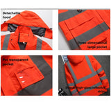 Men's Workwear Jacket Waterproof Windproof Reflective Outdoor Construction