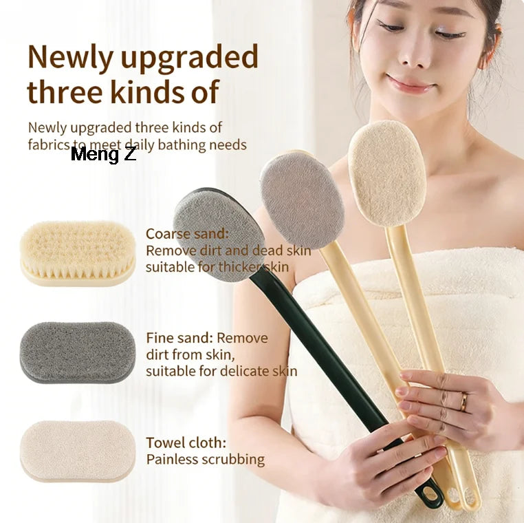 Exfoliating Bath Brush with Long Handle - 1pc Shower Back Scrubber