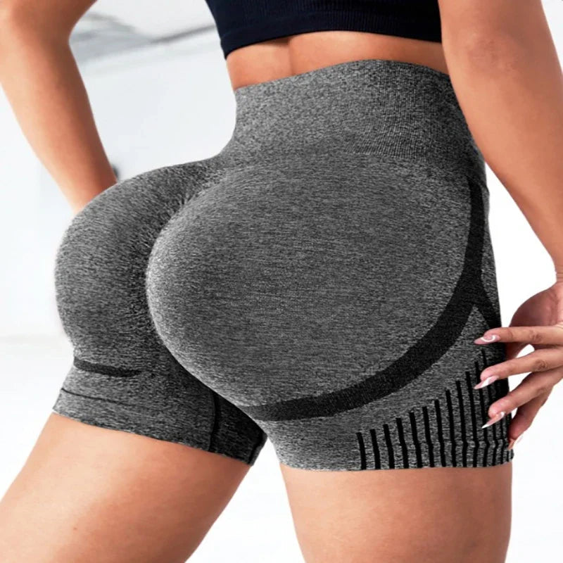 Seamless High-Waist Yoga Shorts for Women - Quick-Drying Sports Wear