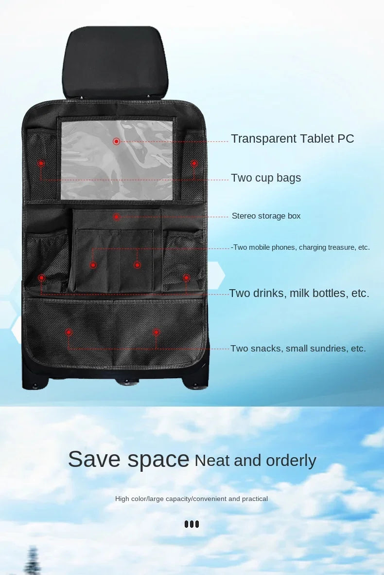 Car Seat Organizer Oxford Fabric Multi Pocket Storage Bag for Kids