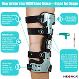 NEENCA Adjustable Hinged Knee Brace with Stabilizing Support - Unisex