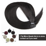 I Tip Hair Extensions Real Human Hair 30g/pack Microlink Capsules 14"