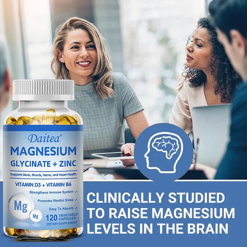 Magnesium Glycinate Capsules with Zinc - 60 Count