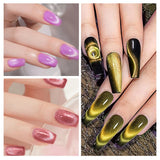 Cat's Eye Magnetic Nail Gel Set - 6 Colors, UV LED Soak Off, Odorless