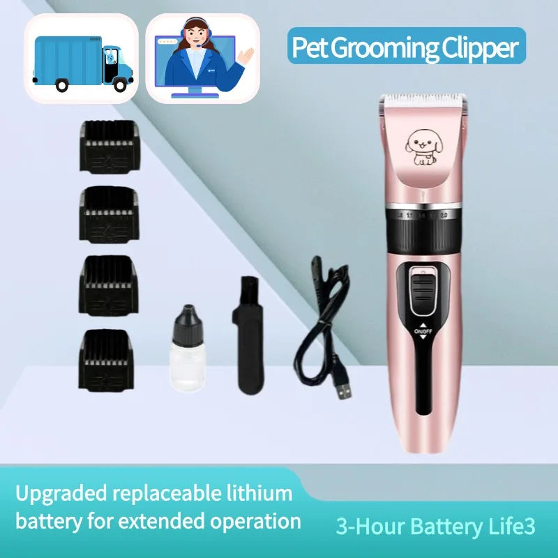 Veterinary Grooming Clipper Kit - Heavy-Duty Pet Hair Trimmer for Clinics