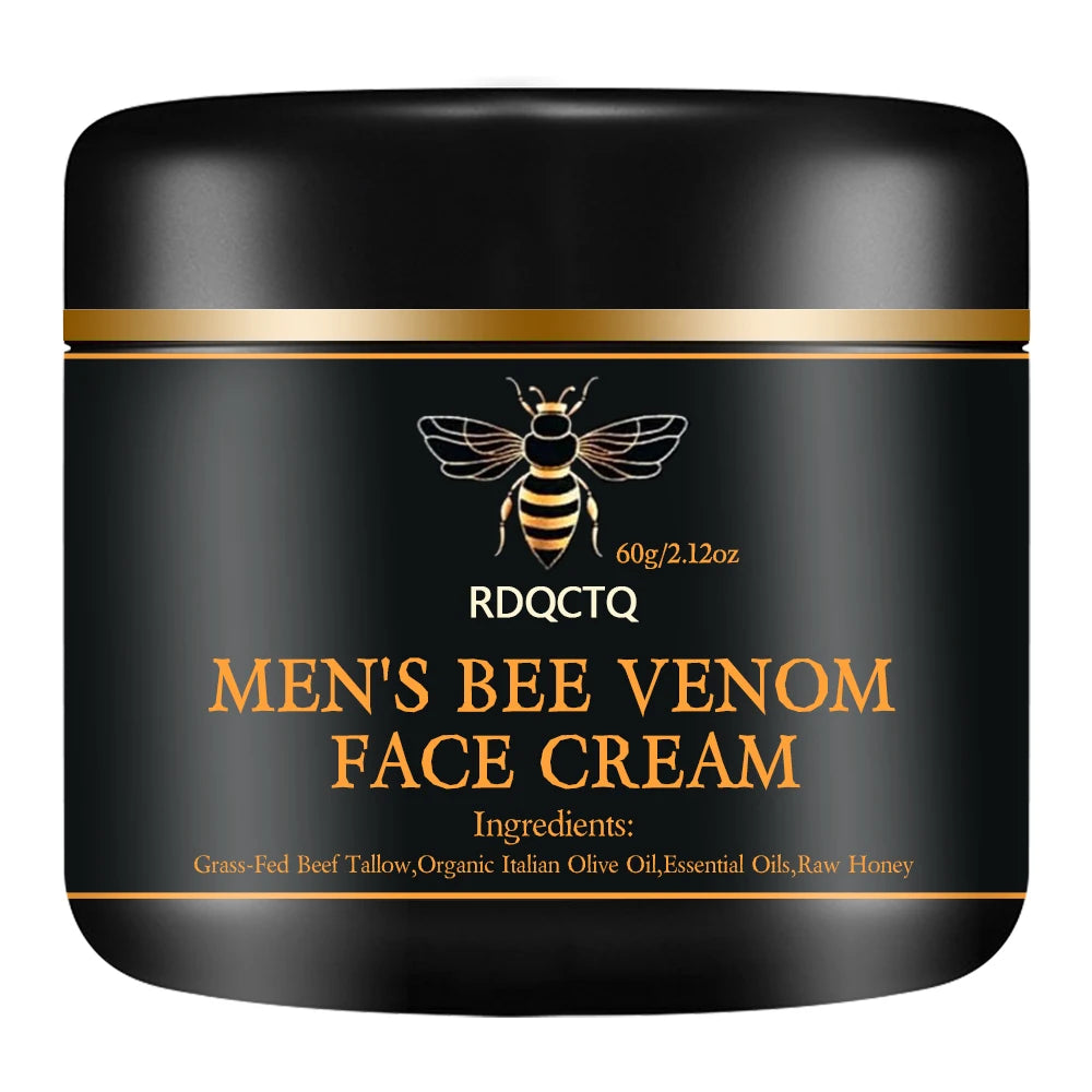 Men's Bee Venom Face Cream - Anti-Aging Moisturizer for Fine Lines