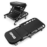 Foldable Garage Creeper Shop Seat, 300LBS Capacity, Automotive Repair Tool