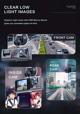1080P Dash Cam WiFi Front & Rear Camera with Night Vision for Cars
