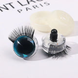 3D Glitter Doll Safety Eyes 20MM with Eyelash for Crochet Toys 1 Pair