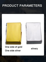 Emergency Thermal Poncho Blanket Lightweight Water Resistant Camping Mat